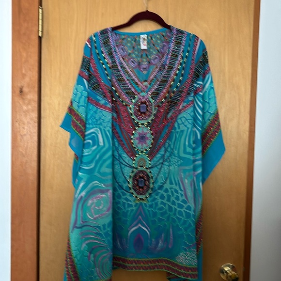 India Boutique Tops - India Boutique sheer top or beach cover up.
